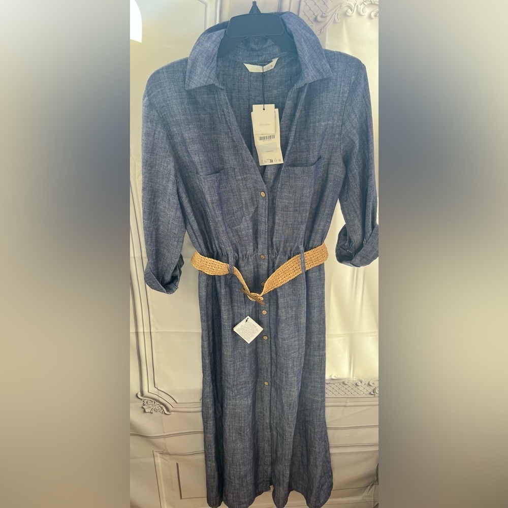 NEW ! ZARA BELTED
MIDI DRESS SIZE S 
🚨FIRM PRICE NO DISCOUNT ON THIS DRESS - Picture 7 of 13